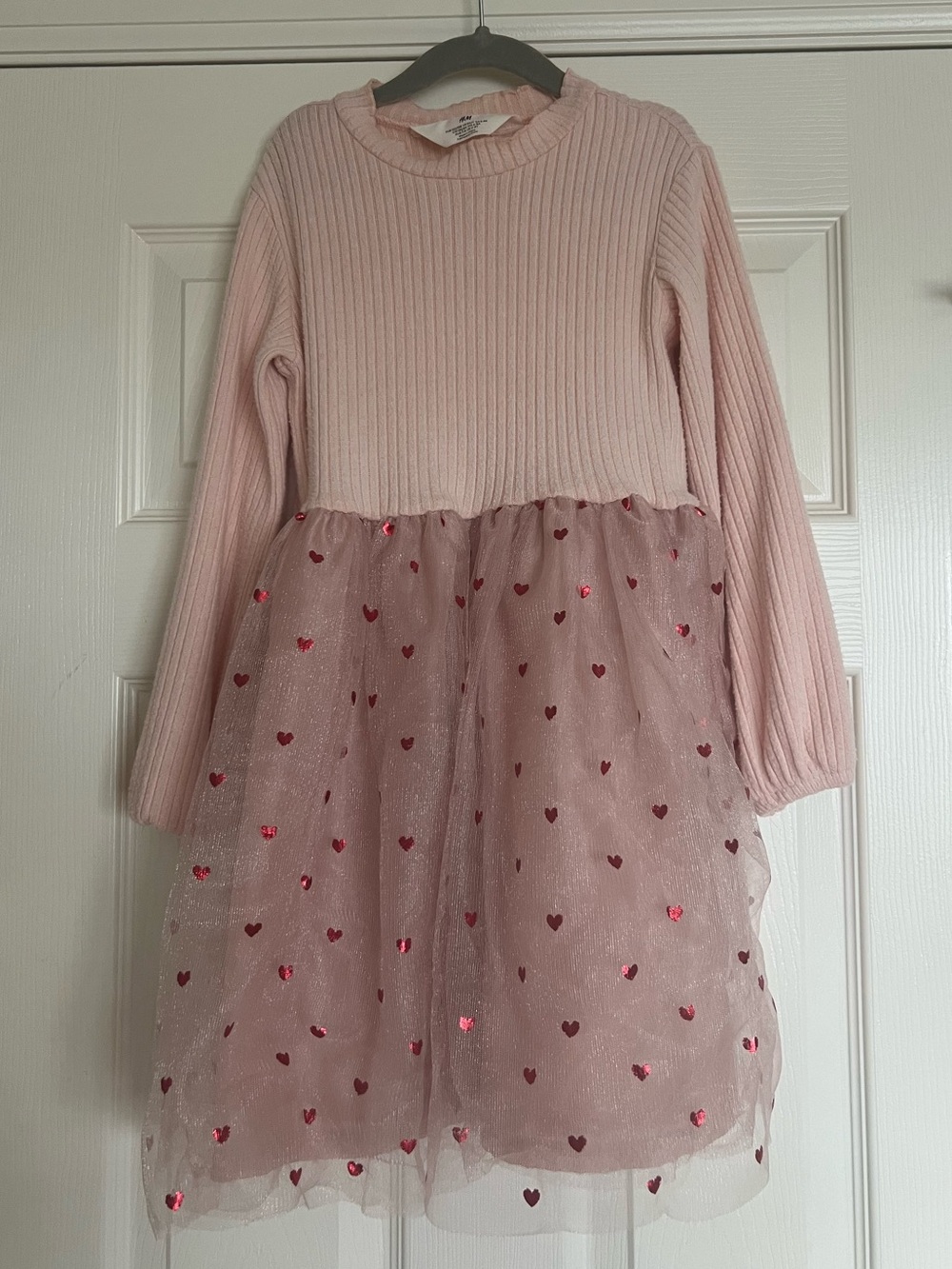 H&M Girls' Pink Heart Tulle Dress